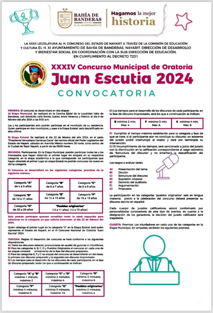 XXXIV Concurso Municipal de Oratoria Juan Escutia 2023