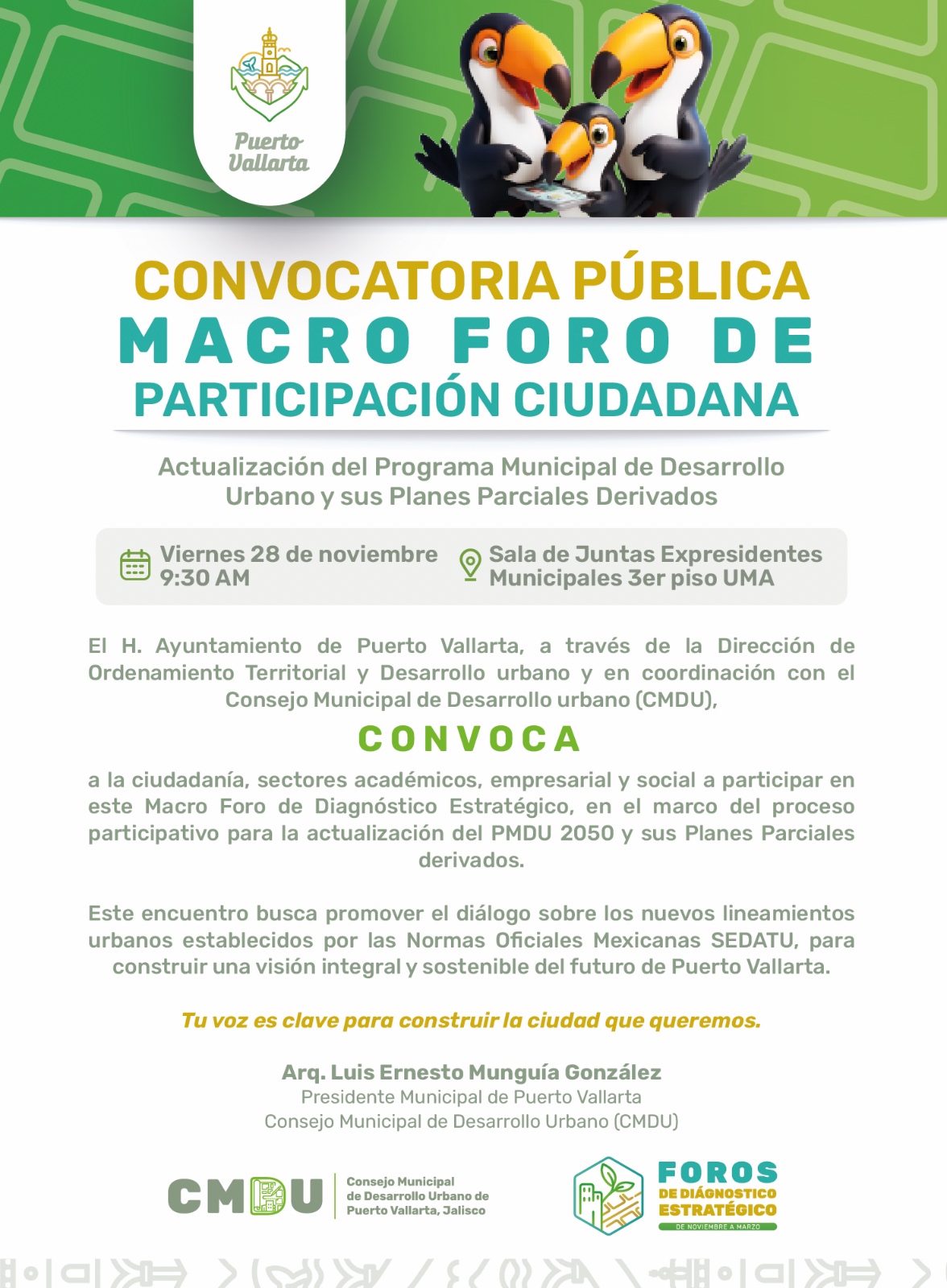 Participa en el Macro Foro de Diagnóstico Estratégico: Tu Voz es Clave