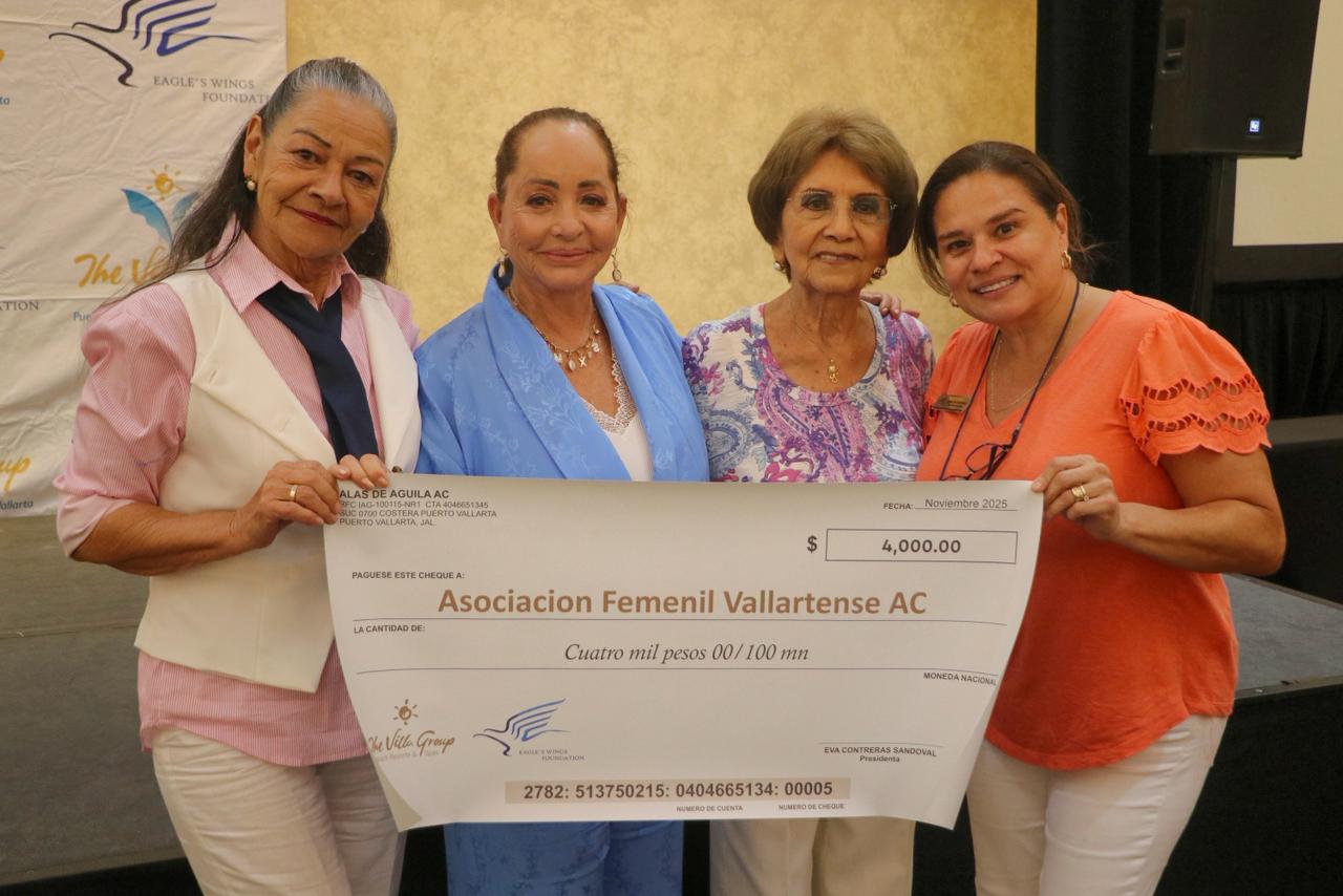Entrega Fundación Alas de Águila más de 140 mil dólares a Asociaciones Civiles de Puerto Vallarta y Bahía de Banderas