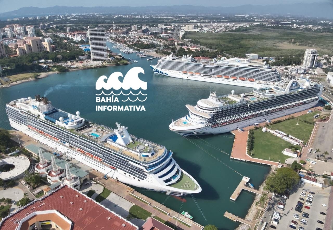 ¡Casa llena en Puerto Vallarta! Triple arribo de cruceros