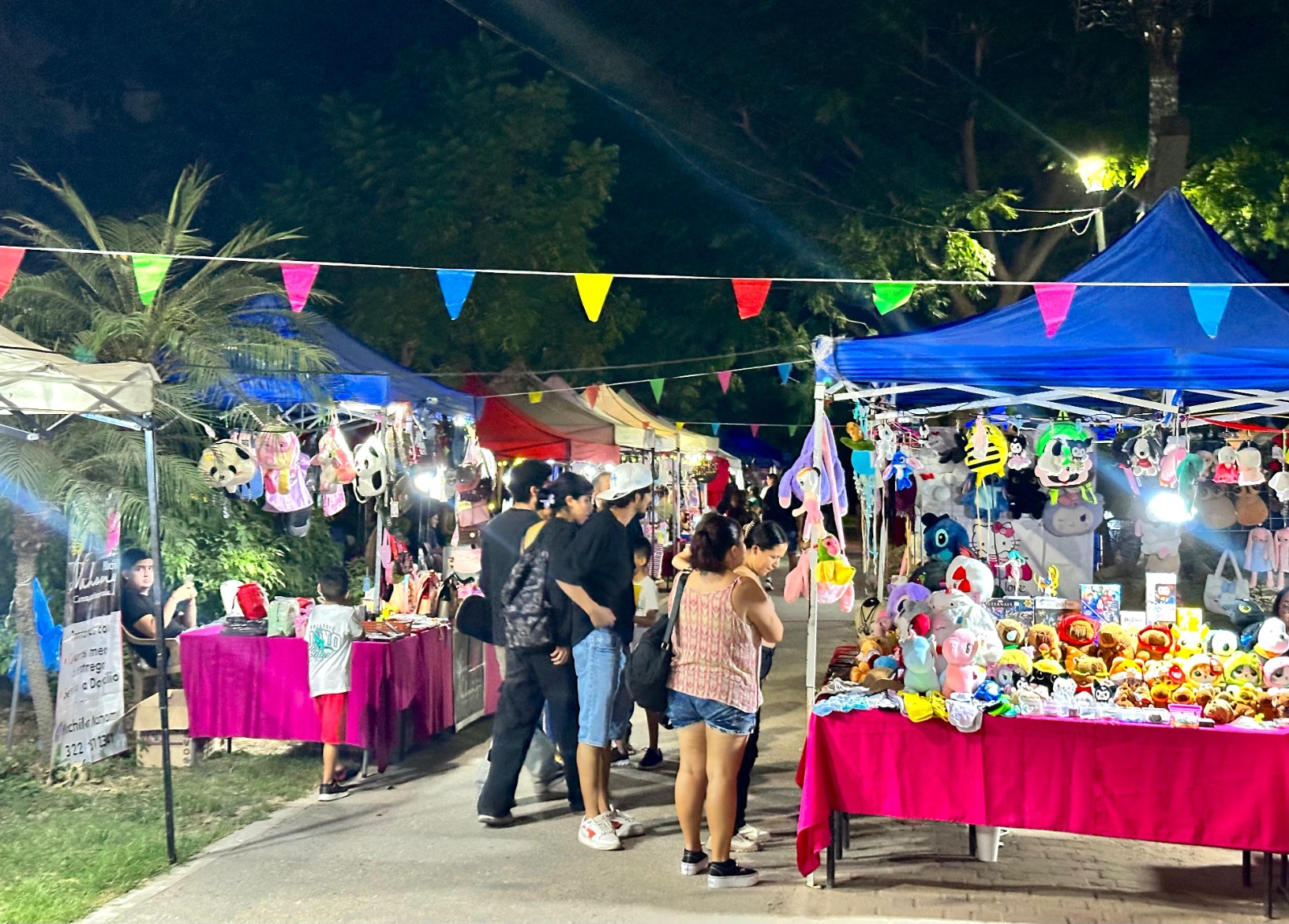 Familias disfrutaron del Bazar Joven y el TukiCine en el Parque Lineal